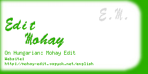edit mohay business card